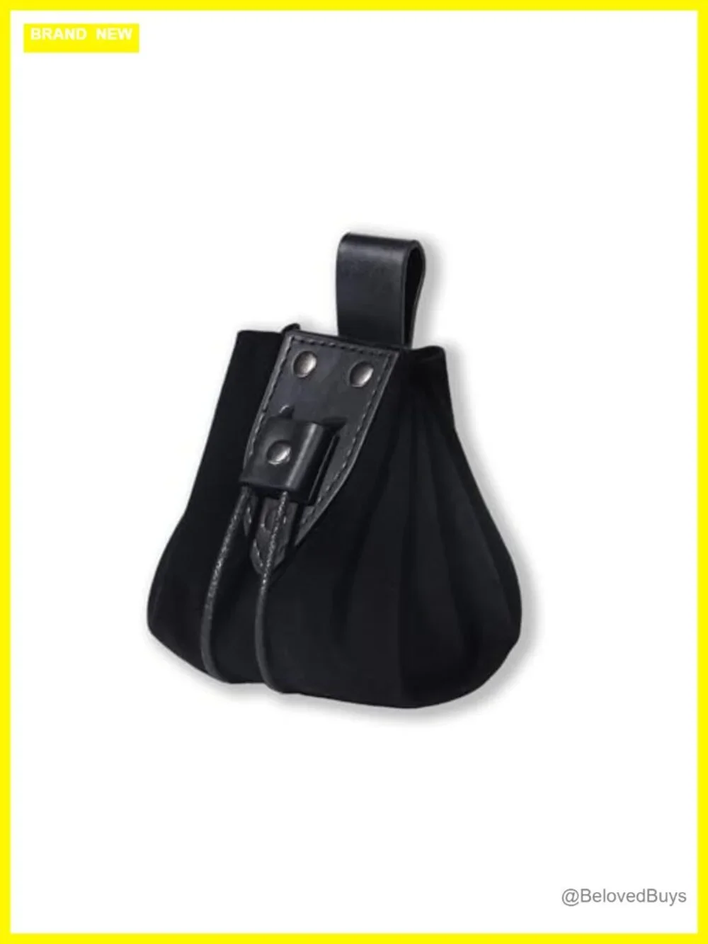 Faux Leather Drawstring Pouch Coin Purse Dice Bag Belt Pouch for LARP Medieval